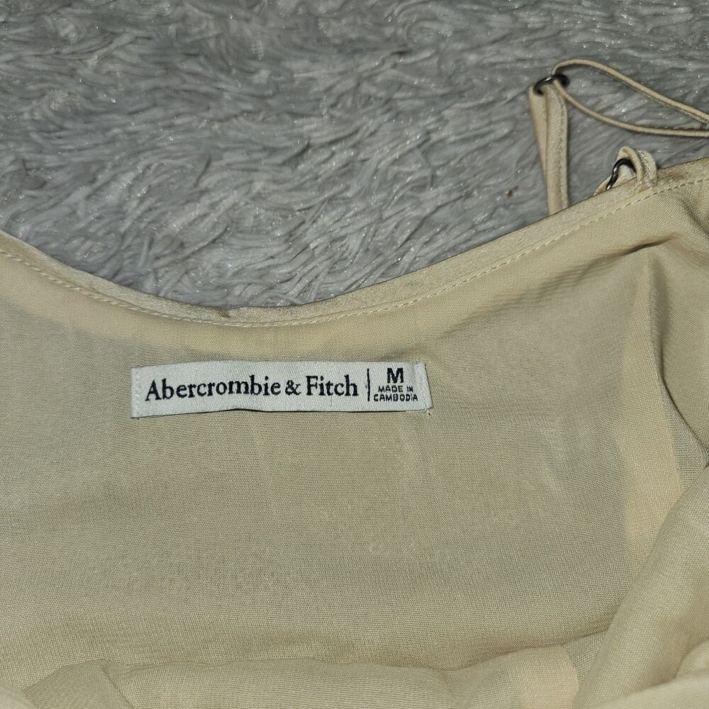 ABERCROMBIE & FITCH Medium Gold Sequin Slip Mini Dress Y2k NYE Glam Chic Preppy - Picture 4 of 8